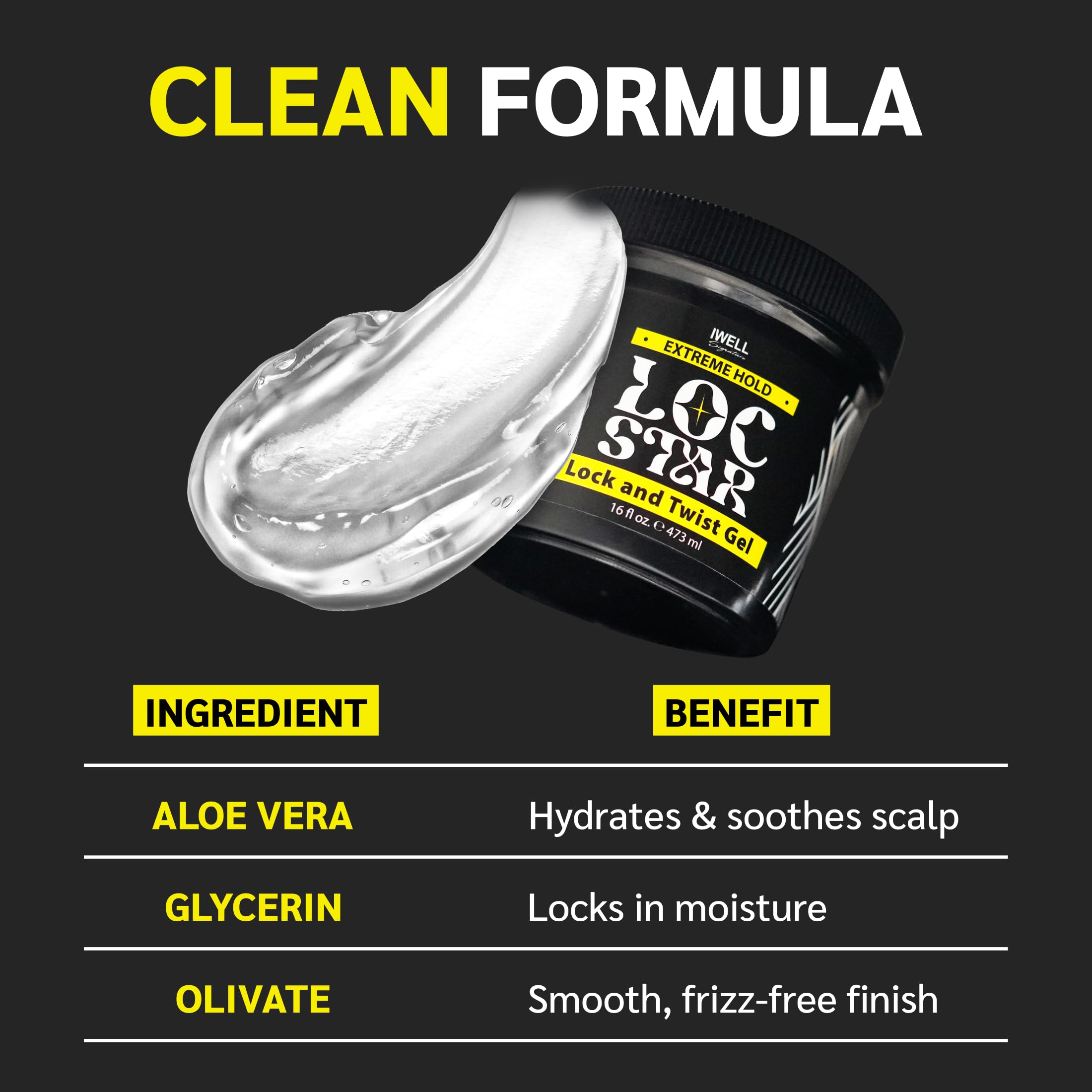 IWELL Signature Loc Star Gel : formule minimale pour un style quotidien simple.