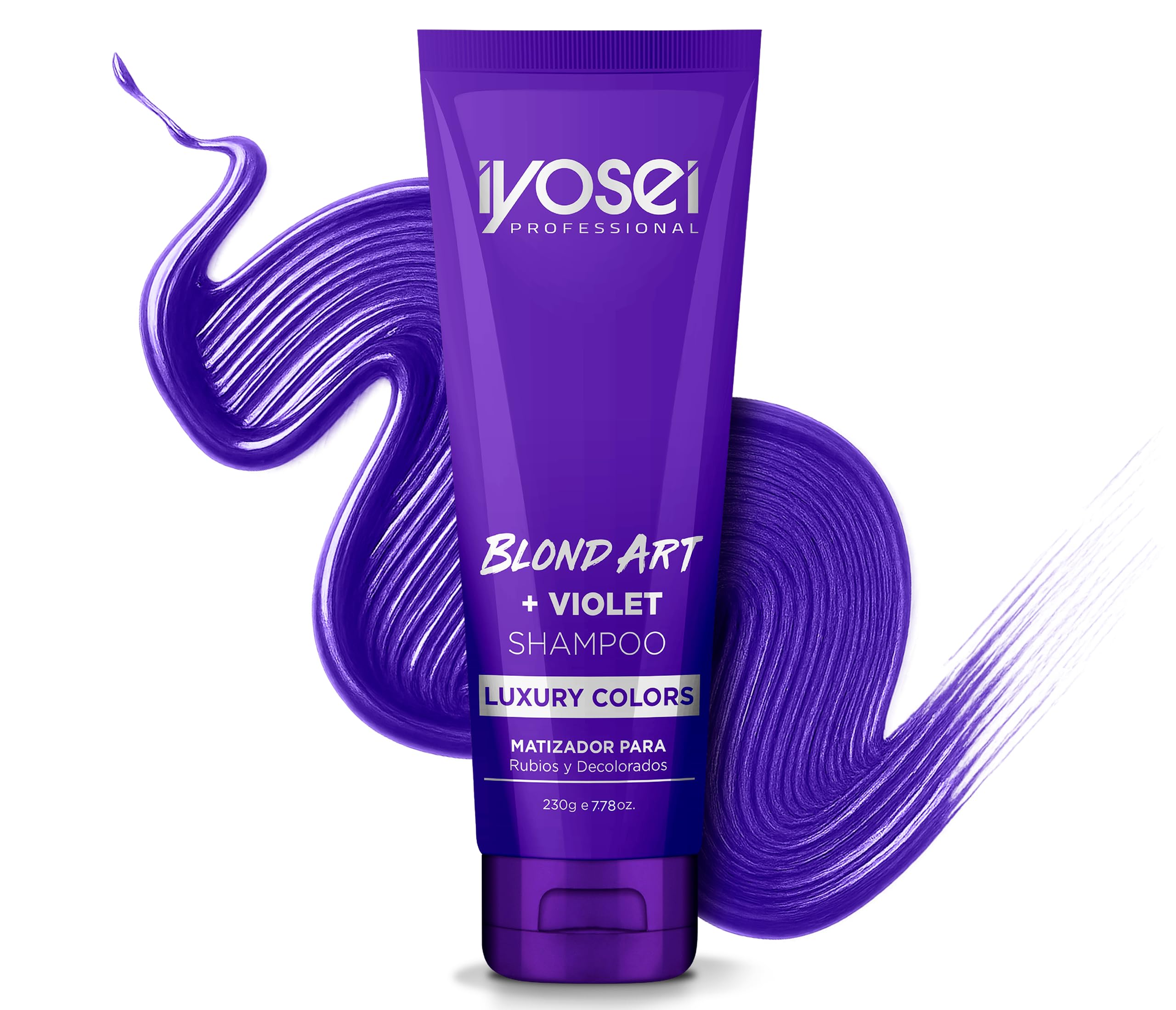 Bouteille IYOSEI Blond Art Violet pour neutraliser les reflets indésirables.