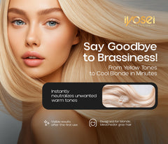 Texture crème IYOSEI Blond Art Violet, soin nourrissant.
