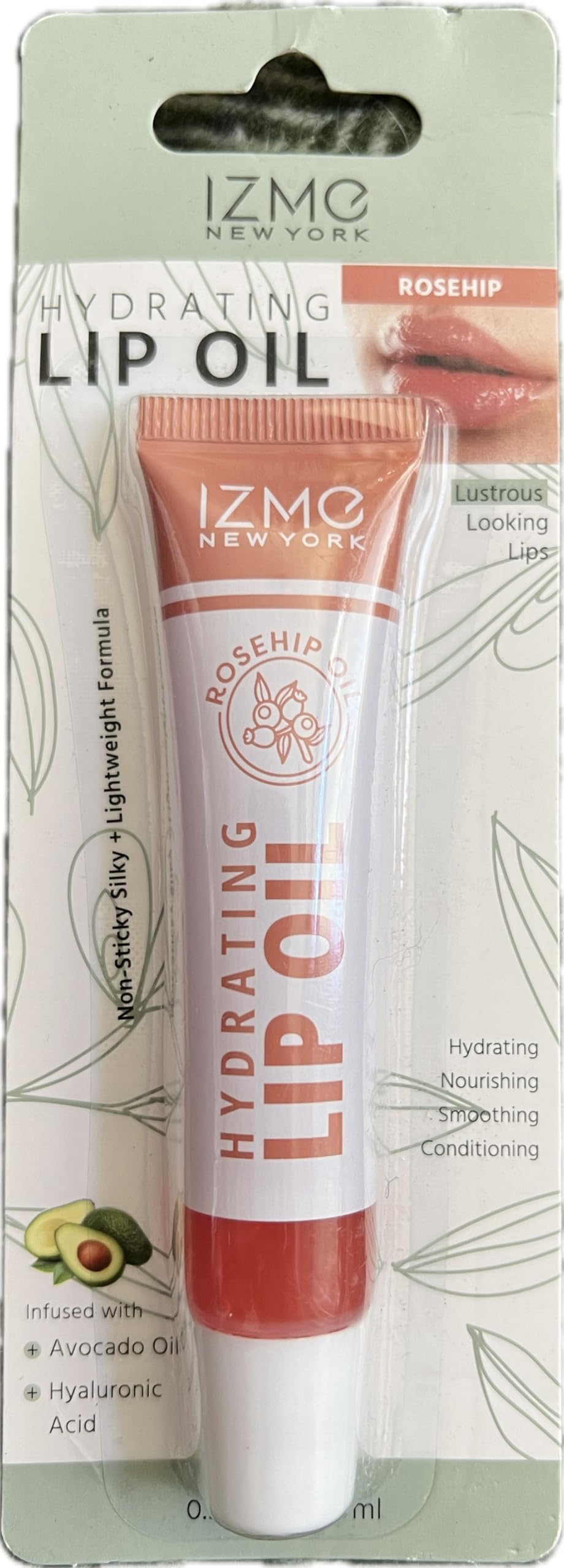 IZME New York Huile Lèvres Rose-Musquée hydrate et lisse les lèvres avec brillance naturelle.