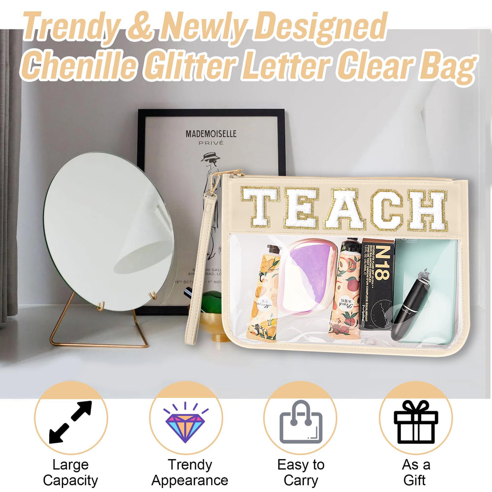 Pochette transparente Izuzta, cadeau apprécié pour enseignants et diplômés.