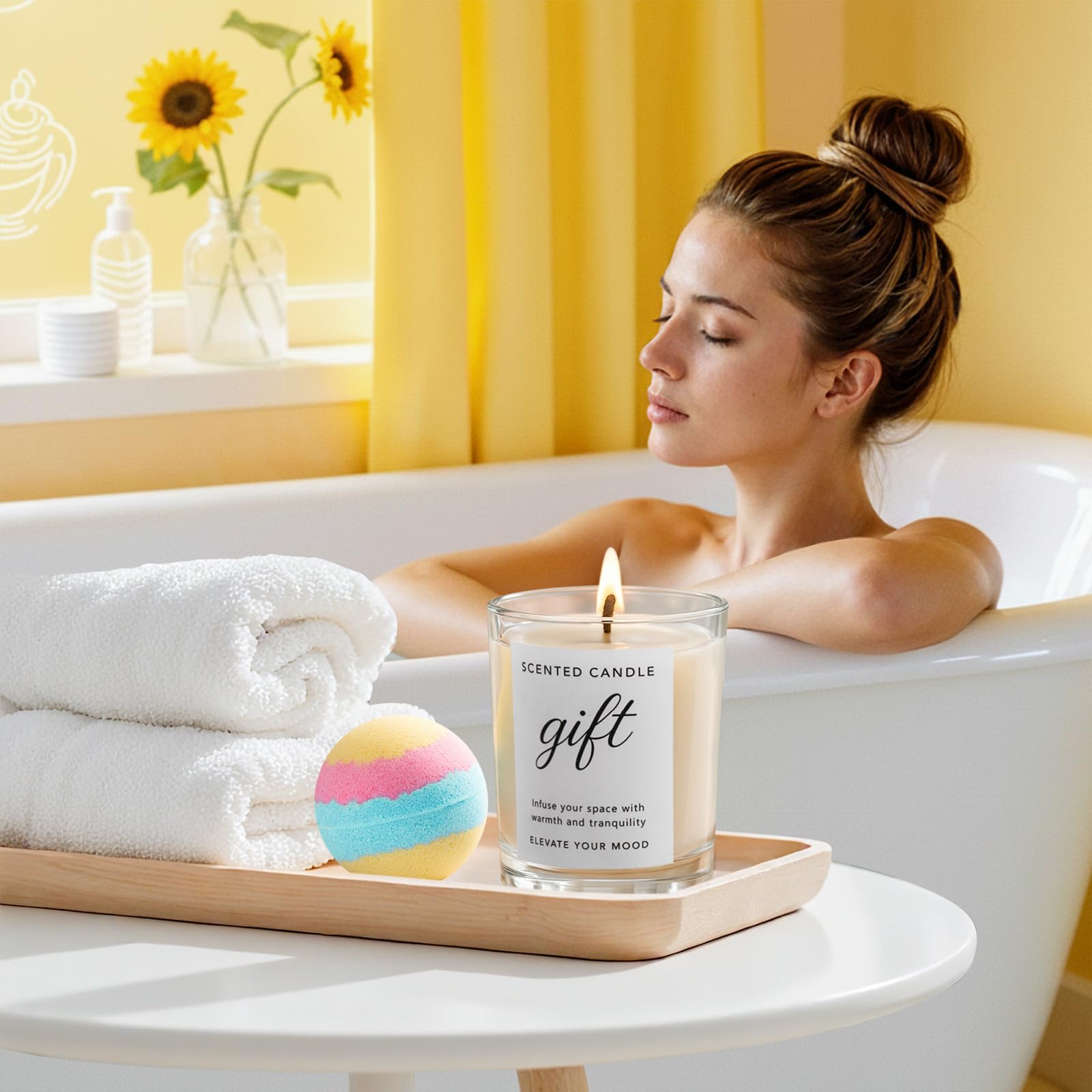 Bombe de bain colorée IZZUBIZ pour une relaxation sensorielle.