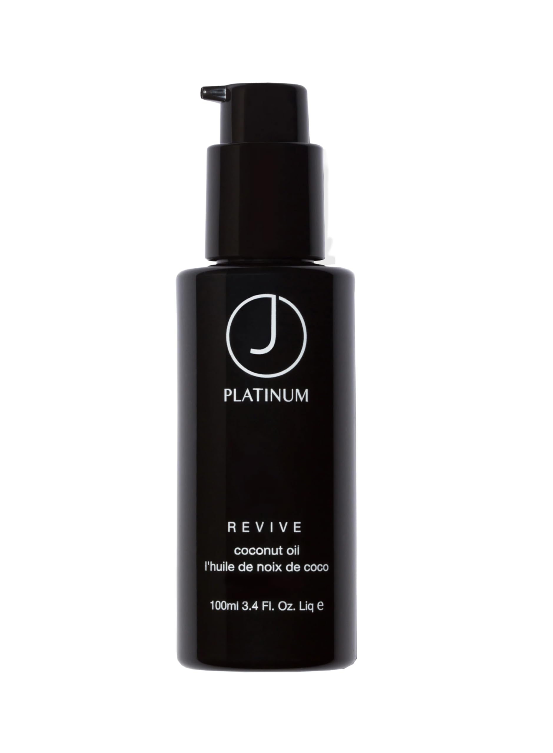 J Beverly Hills Platinum Revive — bouteille huile cheveux, protection chaleur et nutrition.