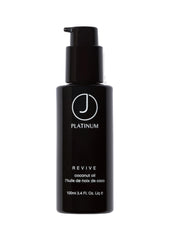 J Beverly Hills Platinum Revive — bouteille huile cheveux, protection chaleur et nutrition.