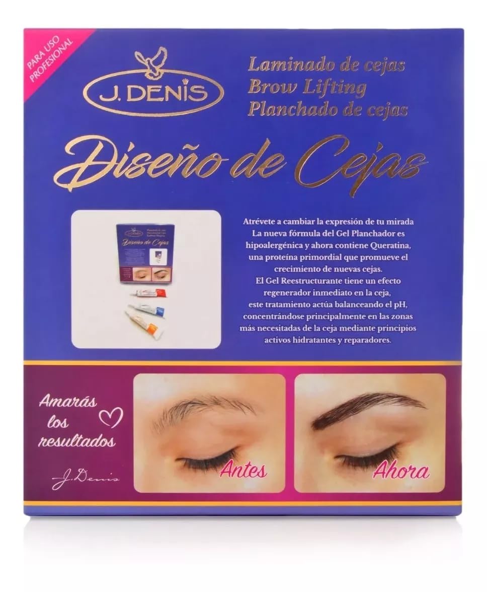 Application précise des sourcils laminés avec les outils J Denis