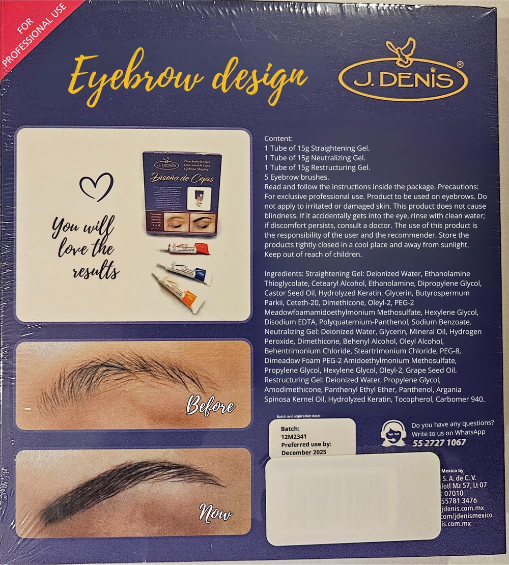 J. Denis kit design sourcils modelage pour une forme harmonieuse