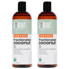 J MAC BOTANICALS Huile Coco Fractinee, bouteille 32 onces, idéale pour diluer des huiles essentielles.