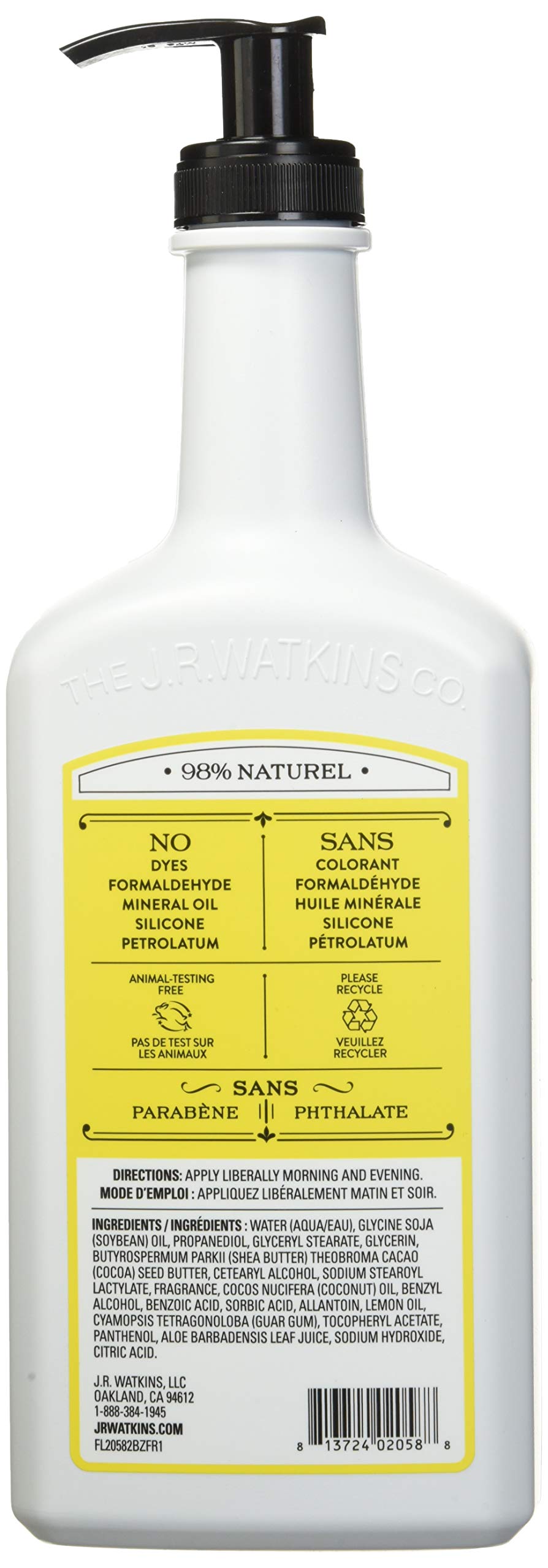 Senteur Citron Crème de la Lotion J.R. Watkins