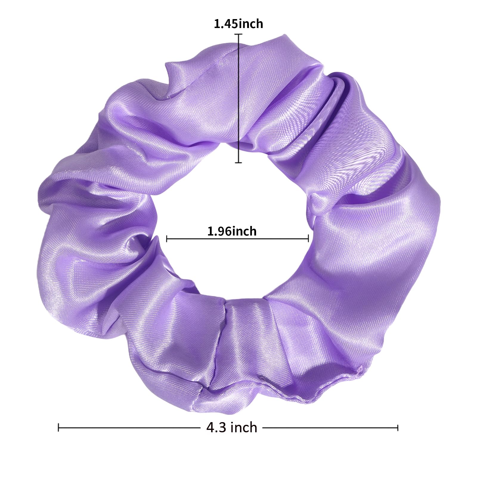 Chouchou satin Jaciya en couleurs douces pour un style discret.