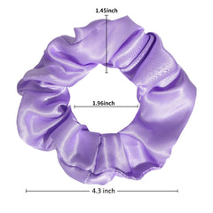 Chouchou satin Jaciya en couleurs douces pour un style discret.