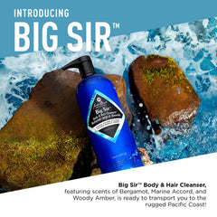 Jack Black Big Sir – mousse généreuse pour corps et cheveux en douceur.