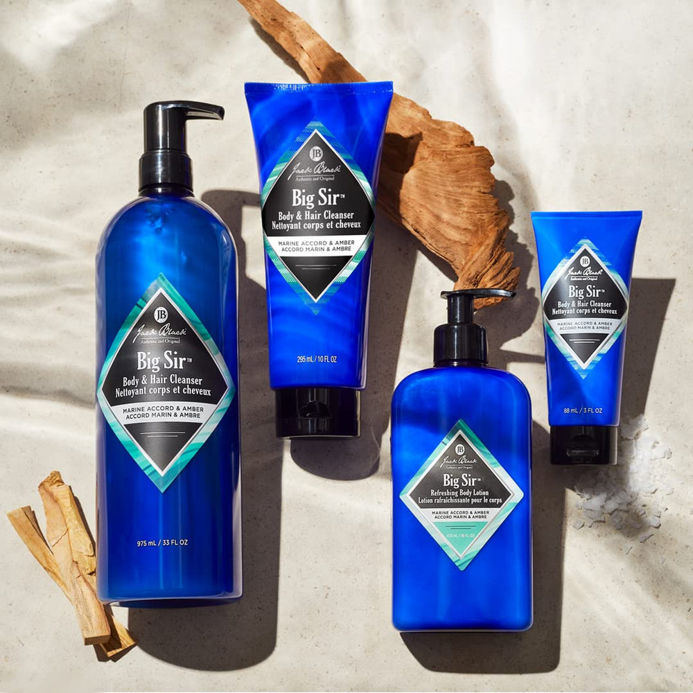 Jack Black Big Sir – usage quotidien, convient à tous types de peau et cheveux.