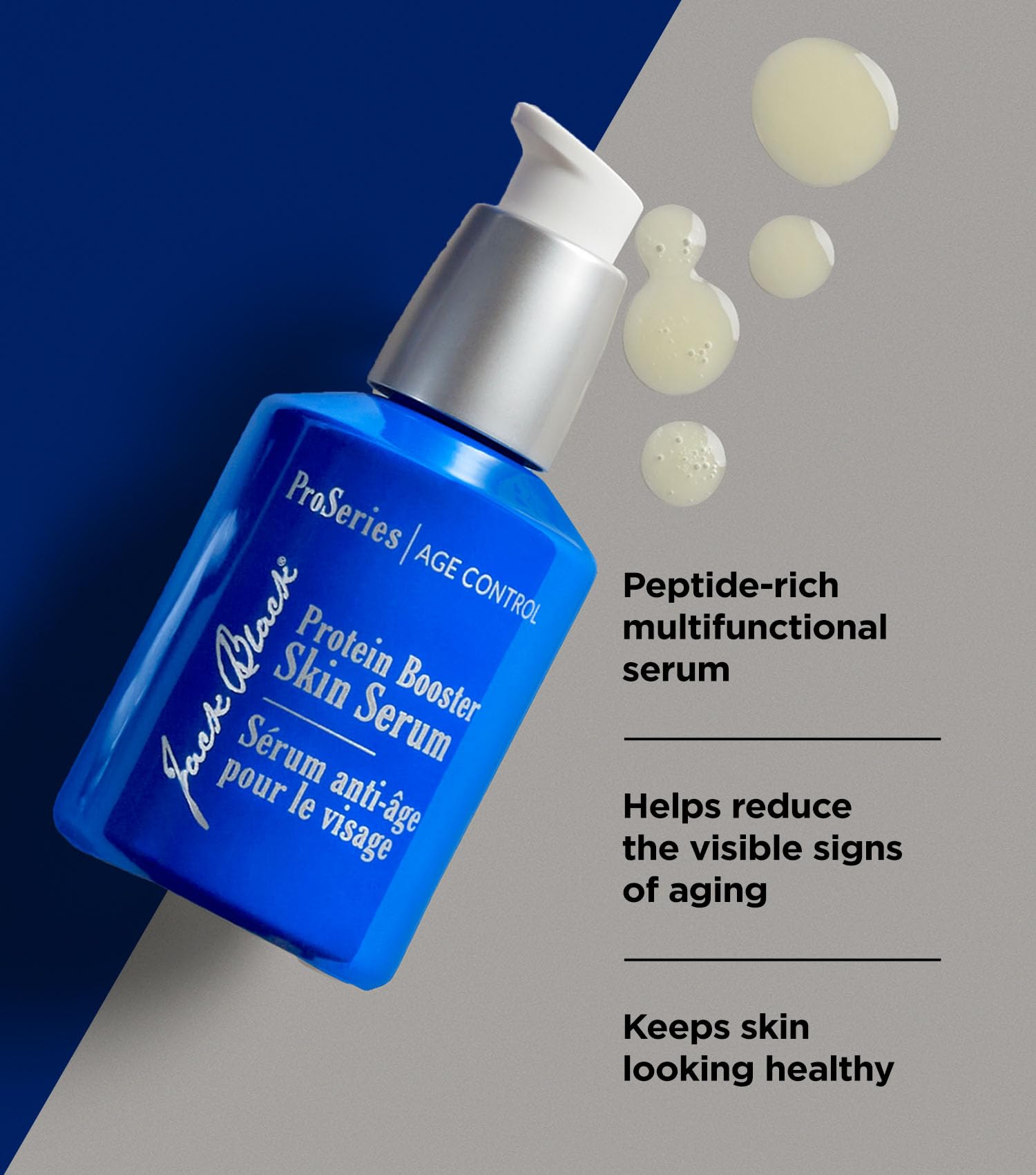 Bouteille Soin Yeux Jack Black, format pratique pour routine matin et soir.