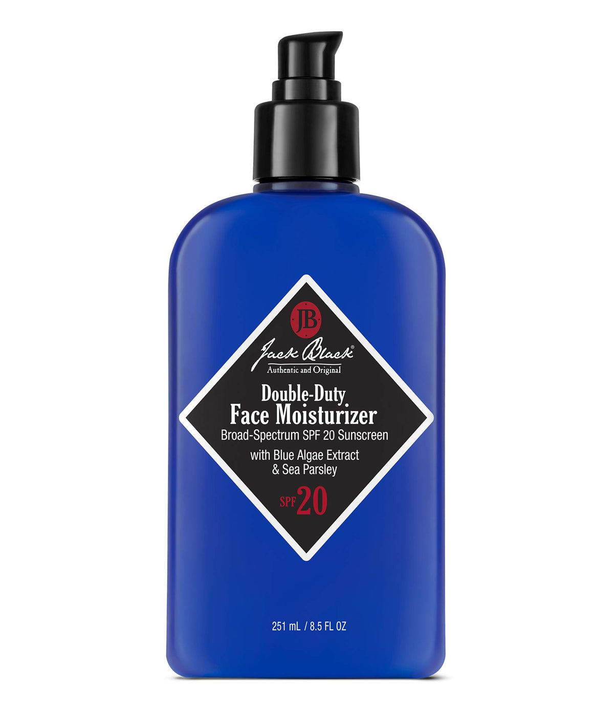 Jack Black Double-Duty visage: flacon SPF 20, protection solaire quotidienne pour le visage.