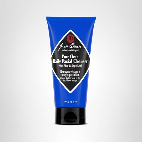 Jack Black Pure Clean: étiquette du flacon, prêt pour un teint frais après le nettoyage.