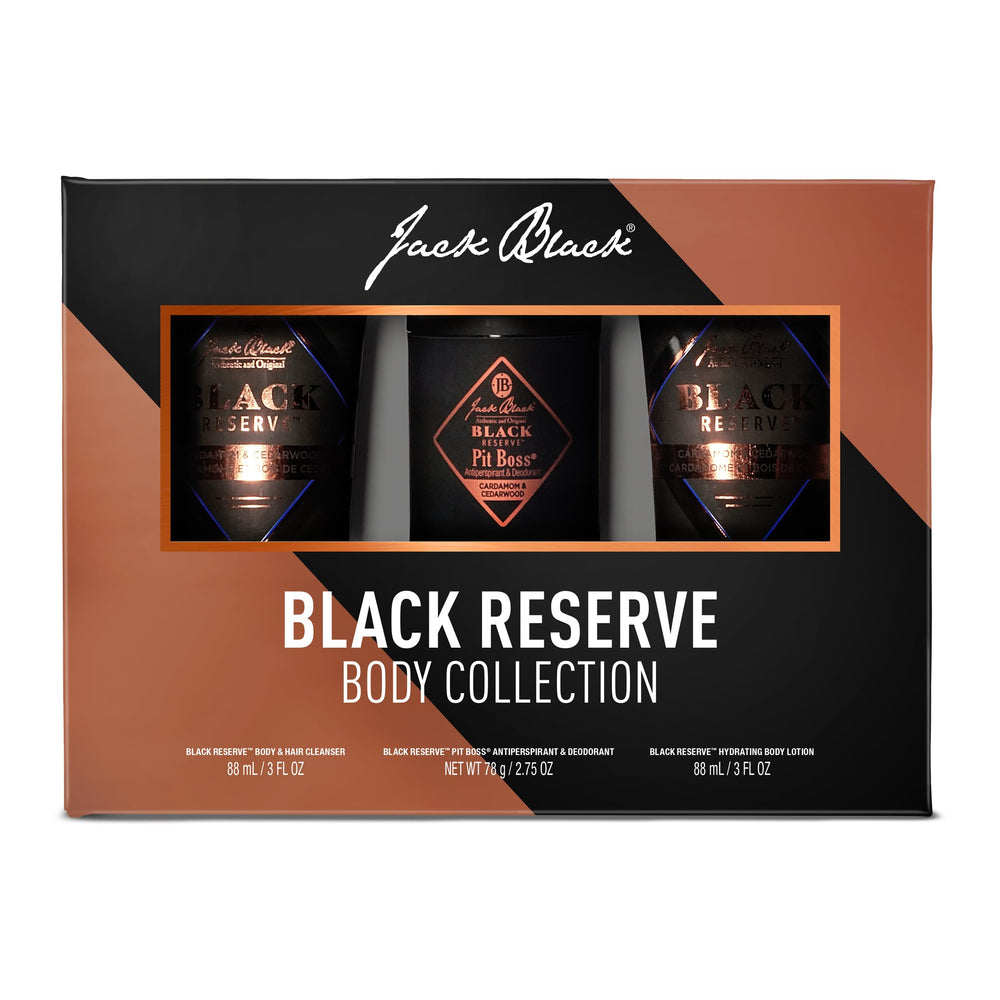 Ensemble de soins Jack Black Reserve Noire pour routine masculine