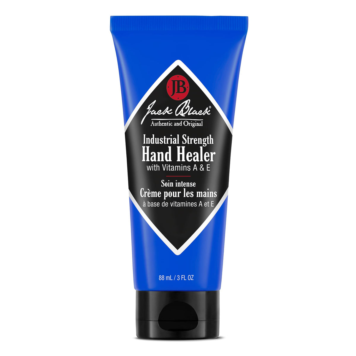 Jack Black Soin Mains Haute Résistance — bouteille 3 oz, texture non grasse et protection contre les frottements.