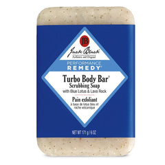 Jack Black Turbo Body Bar Savon Gommant Corps : exfolie en douceur pour une peau plus nette.