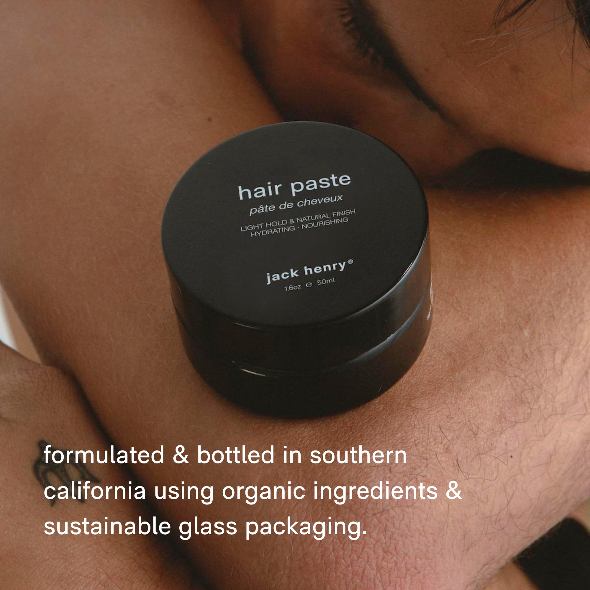 Jack Henry Pâte cheveux homme – base aqueuse, rinçage facile après coiffage