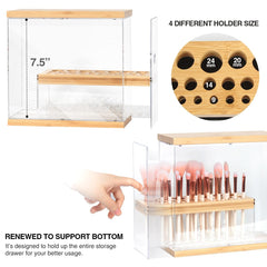 Quatre tailles de trous JACKCUBE DESIGN facilitent l'organisation des pinceaux.