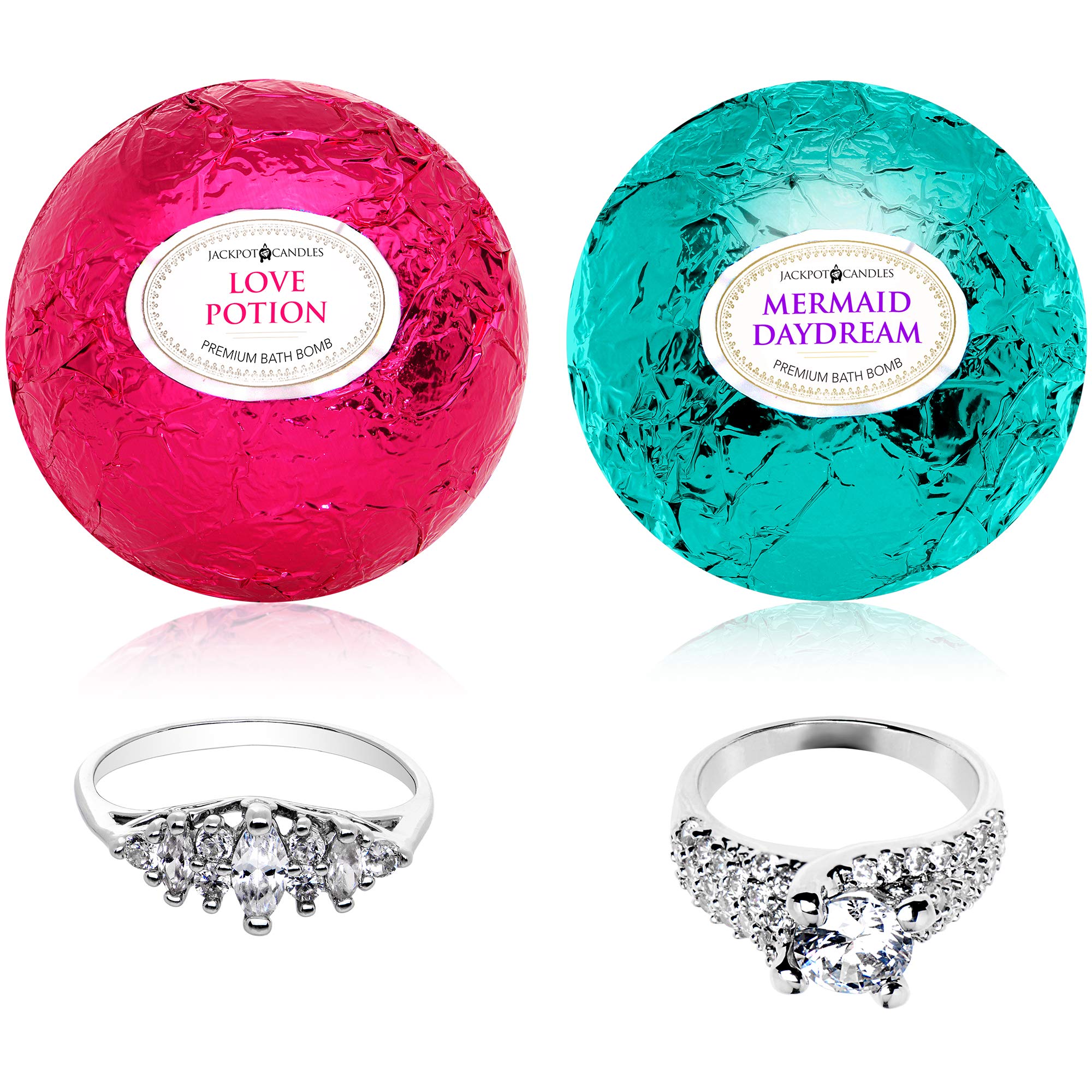 Jackpot Candles Potion d’amour sirène — ensemble de 2 bombes de bain relaxantes et parfumées.