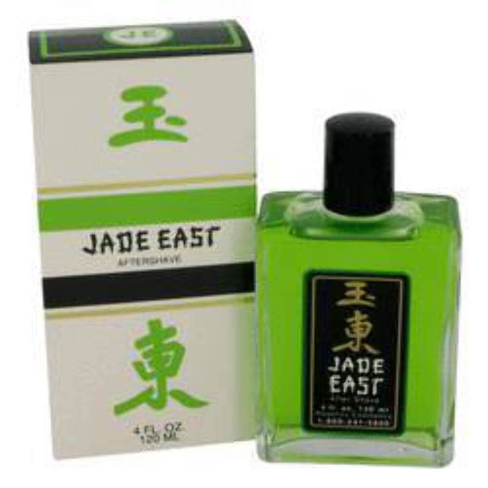 Jade East après-rasage: bouteille en vue, sensation rafraîchissante et masculine.