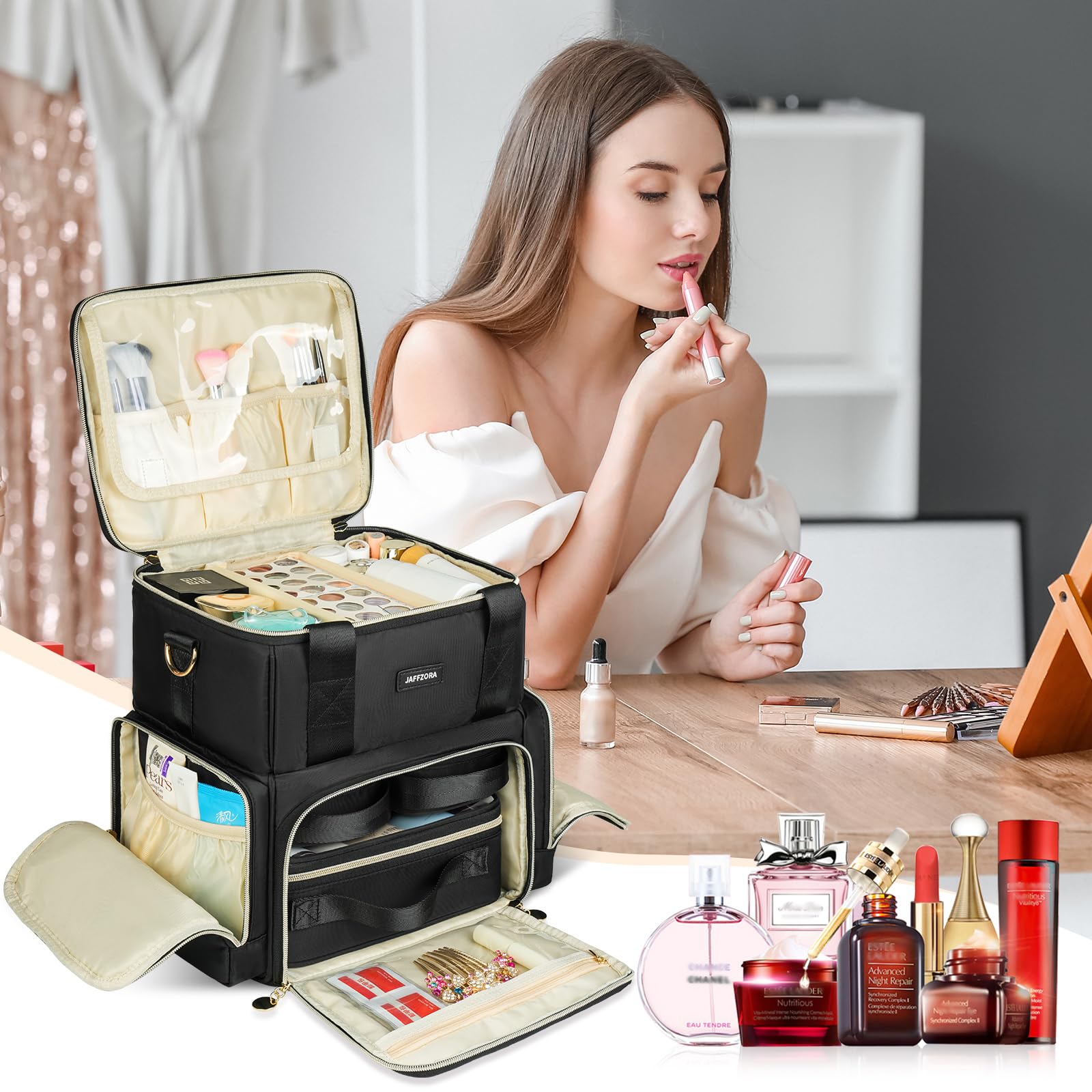 Jaffzora poche zippée bas pour masques et petits accessoires
