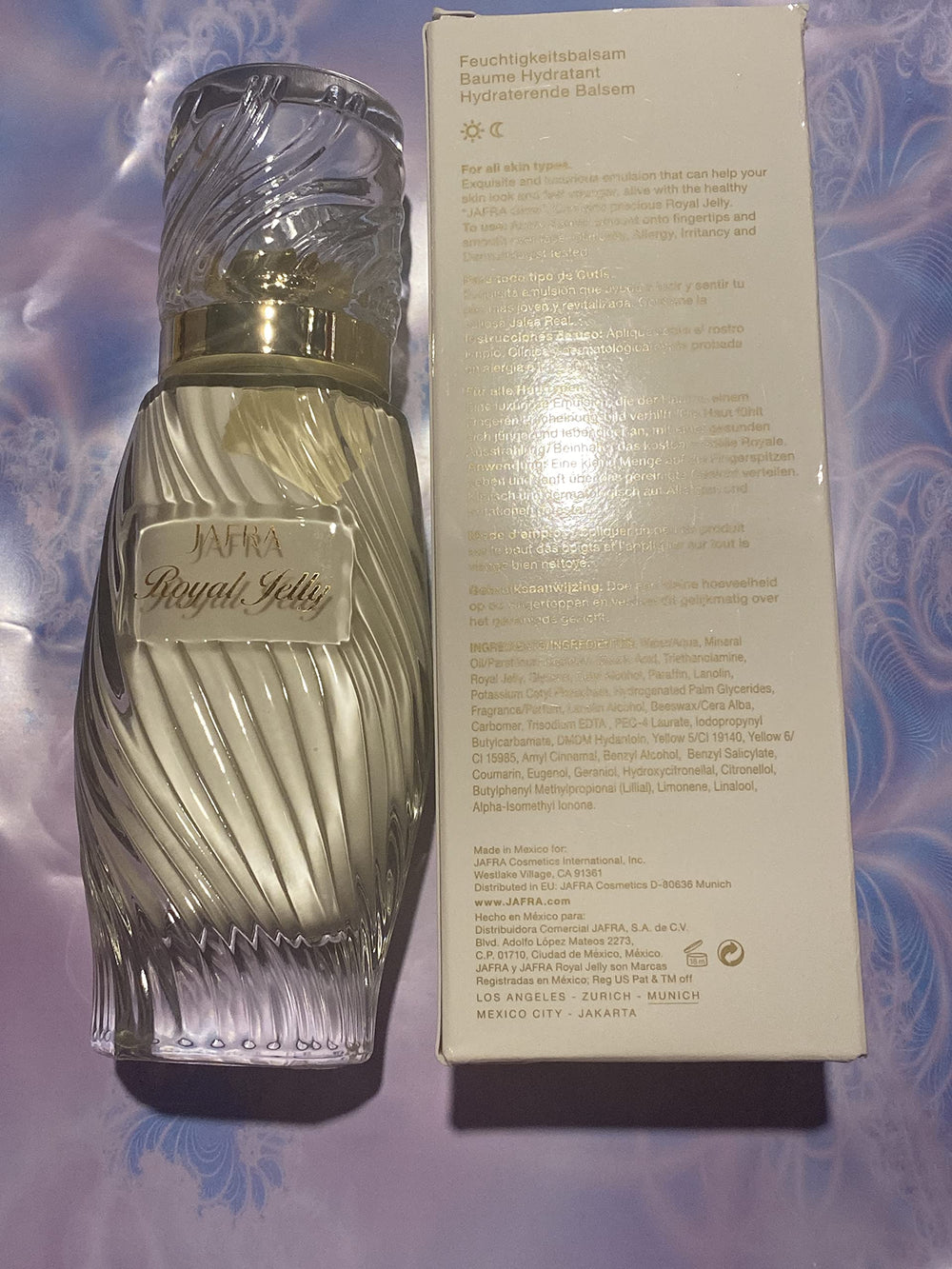 Jafra Baume lait Gelée Royale - Texture crème: peau nourrie et veloutée