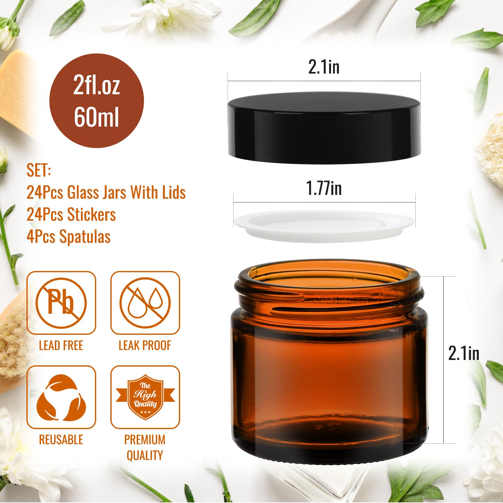Jaisie.W joints-intérieurs pour pots, anti-fuite et conservation du contenu.