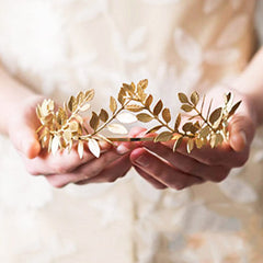 Accessoire cheveux doré JAKAWIN, brillance pour mariée.