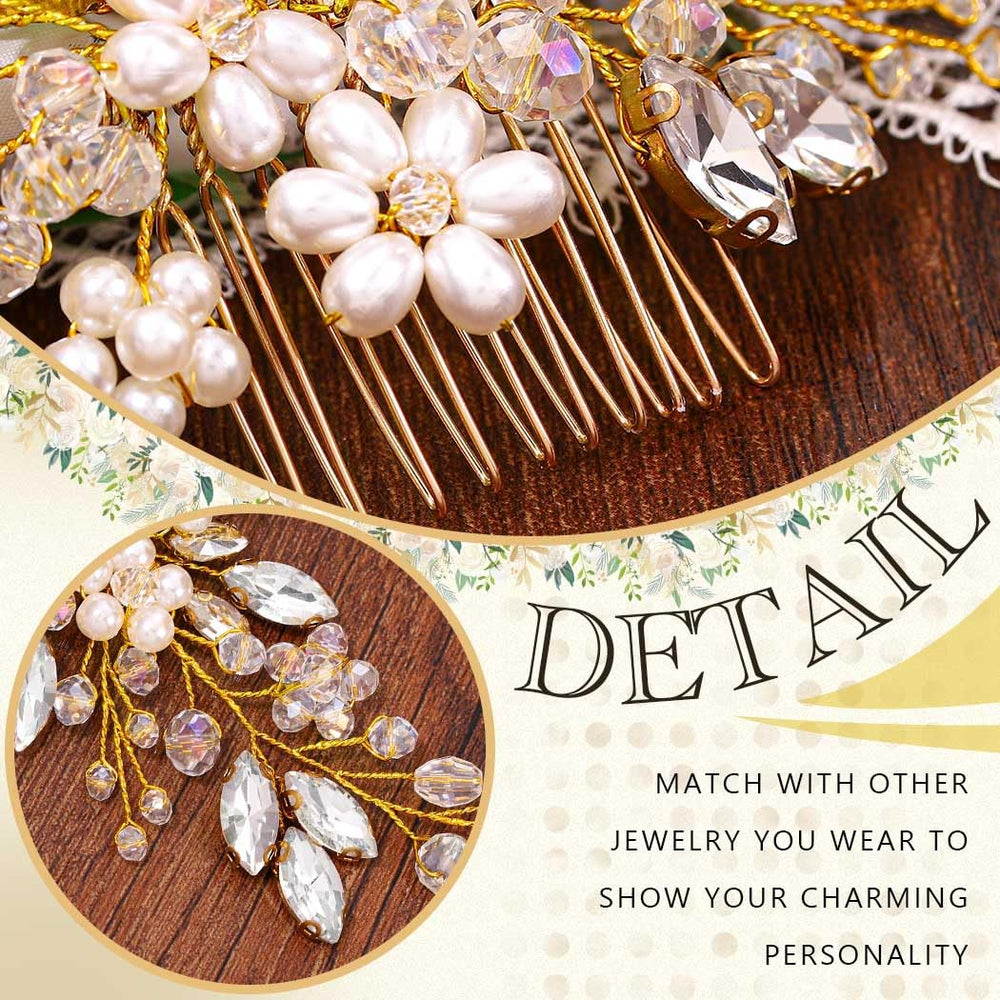 Détail cristal et perles Jakawin pour un effet raffiné.