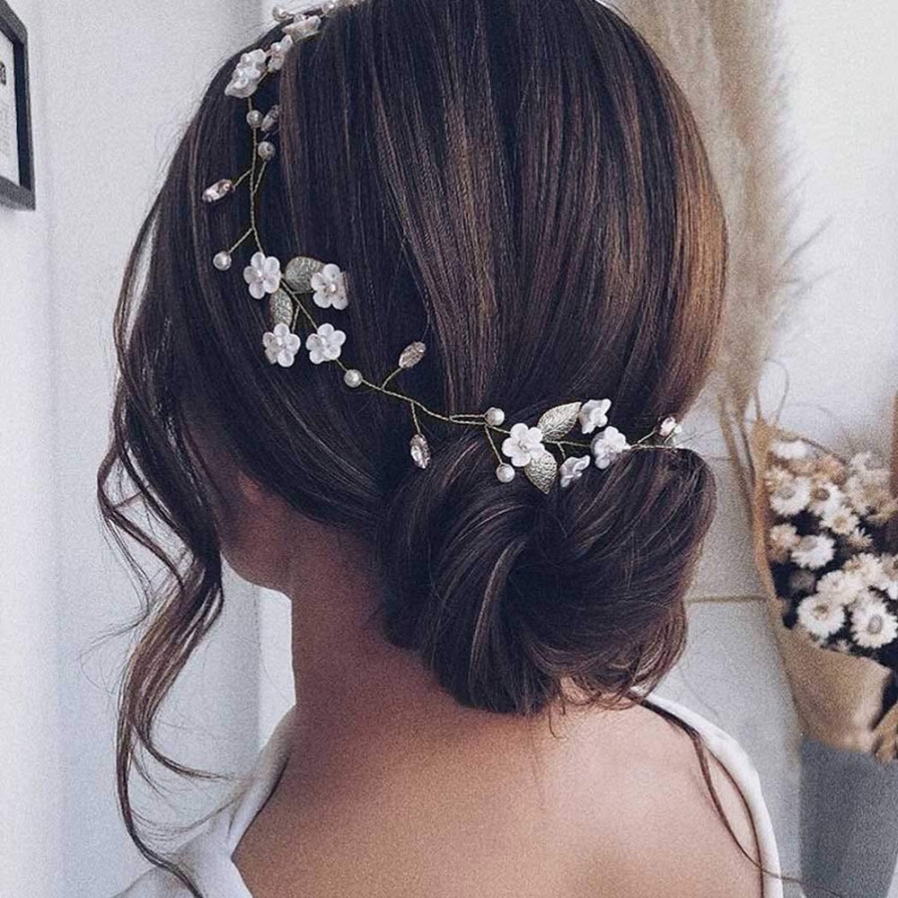 JAKAWIN HV103 fleurs-feuilles, touche romantique et élégante pour les cérémonies.