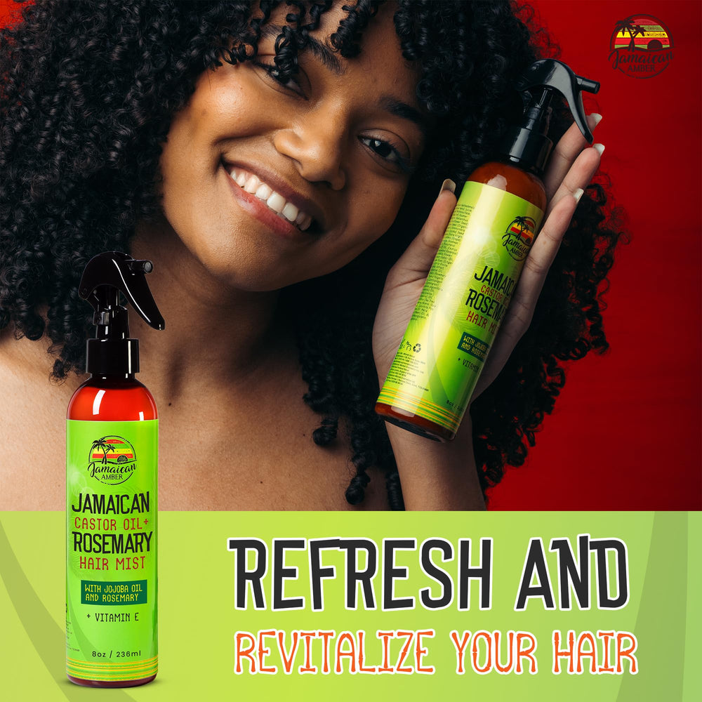 JAMAICAN Ambre brume hydratante pour cheveux secs et cassants.