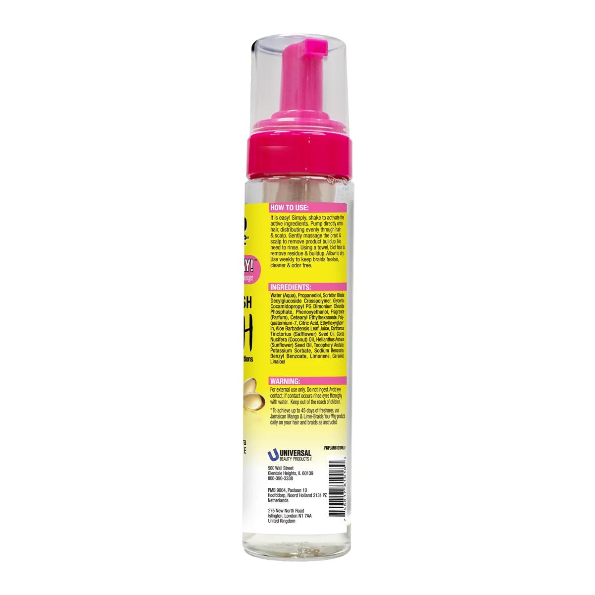 Jamaican Mango & Lime – mousse douce pour cuir chevelu, apaise irritation et hydrate légèrement