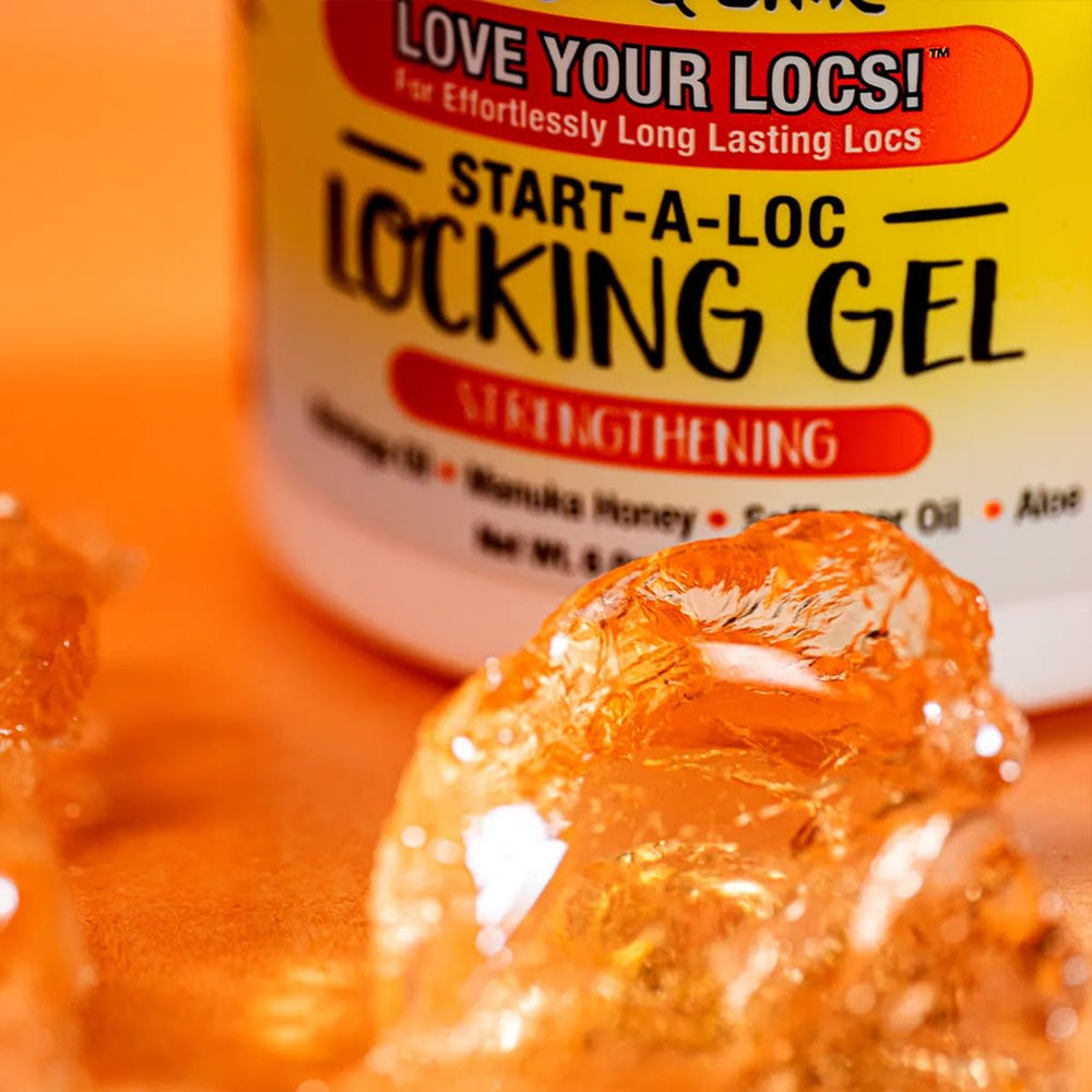 Jamaican Mango & Lime Start-A-Loc Gel finition propre sans flocons.