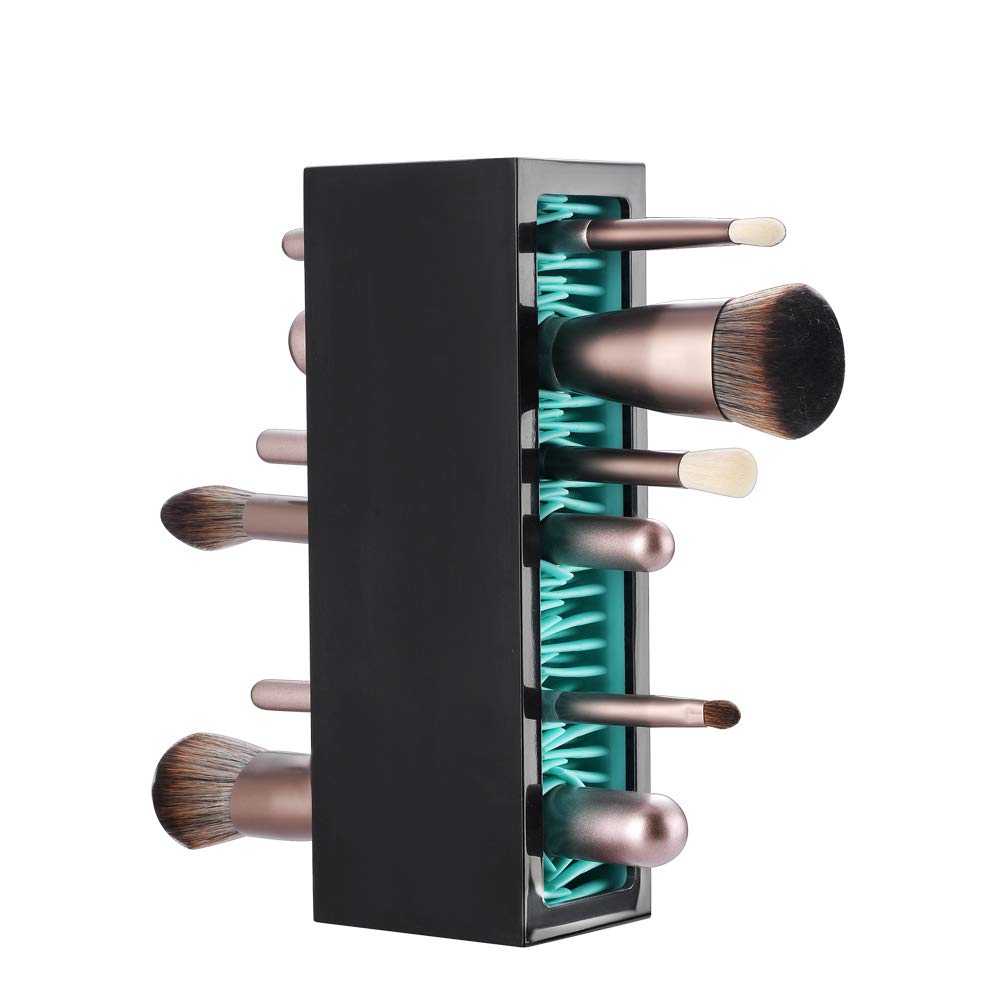 JAMEND CLXP Organisateur pinceaux en silicone bleu-noir pour rangement élégant et accessible.