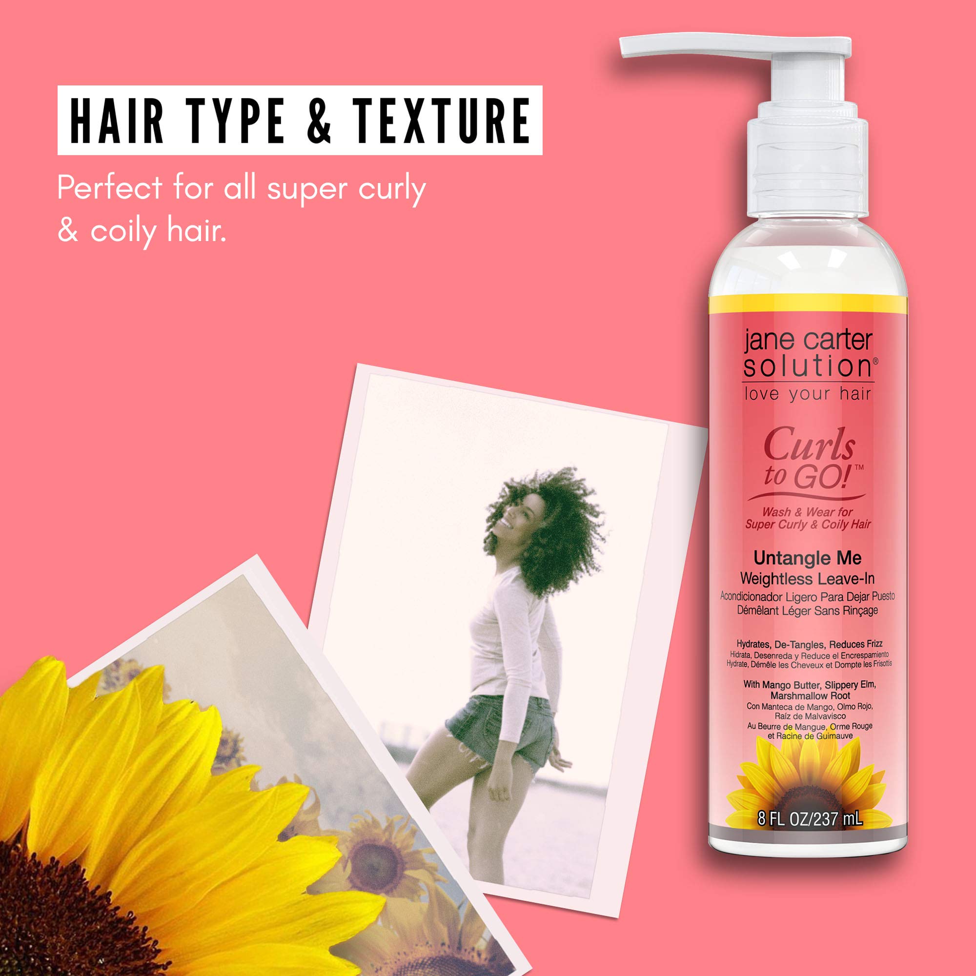 Beurre de mangue de Jane Carter Solution, hydratation et douceur pour les boucles au quotidien.