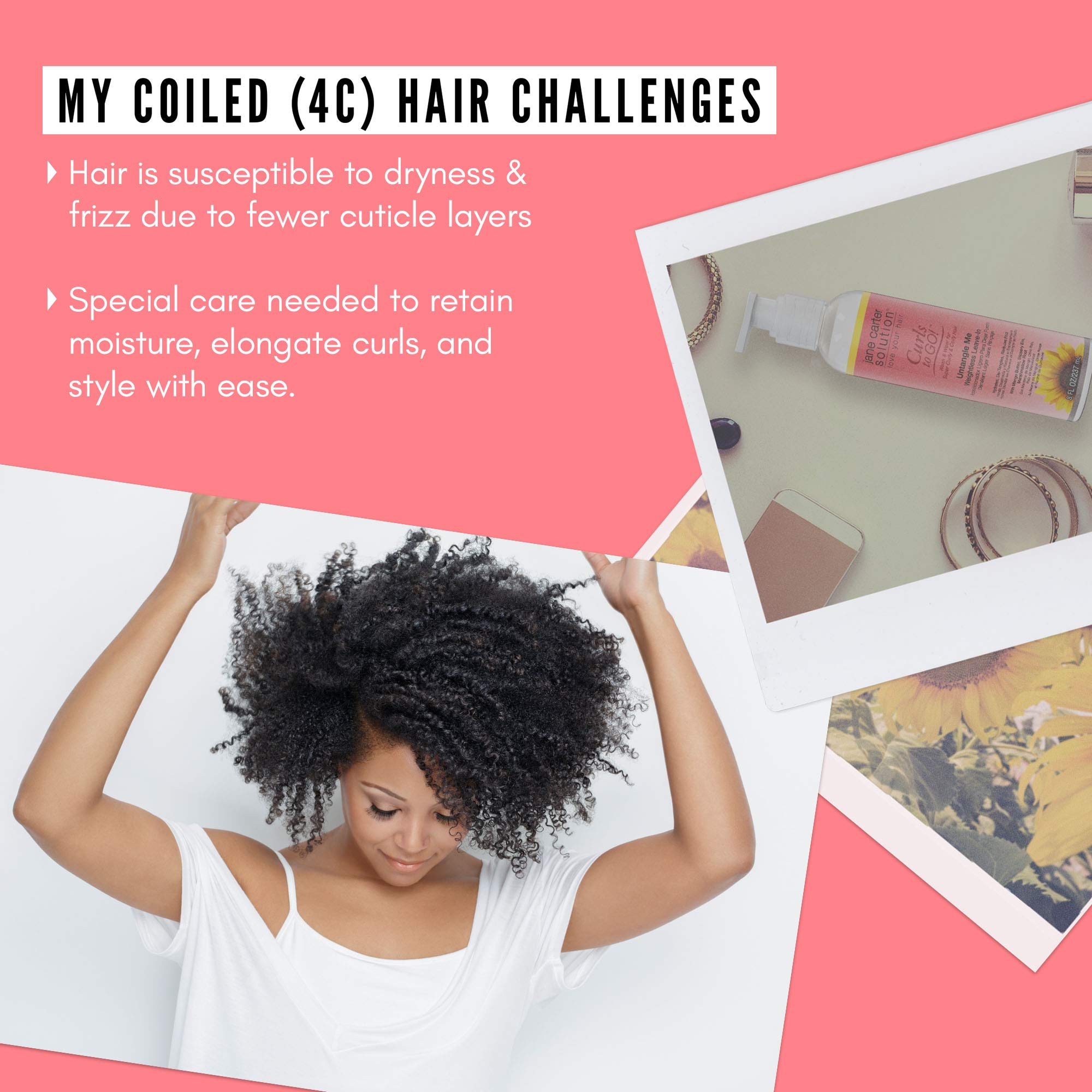 Cheveux bouclés bénéficient d’une définition naturelle sans effet cartonné.