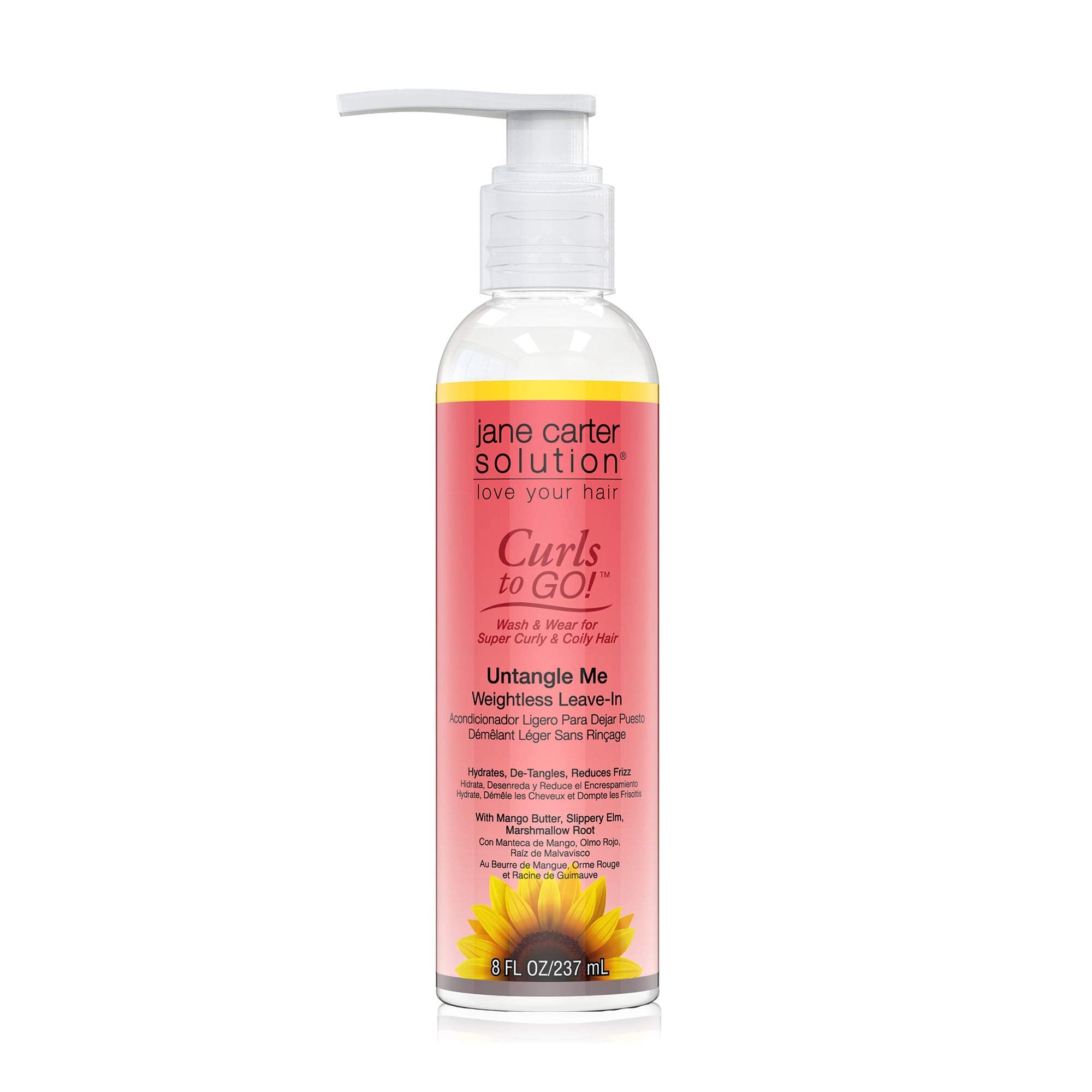 Jane Carter Solution Untangle Me, bouteille légère pour boucles définies sans lourdeur.