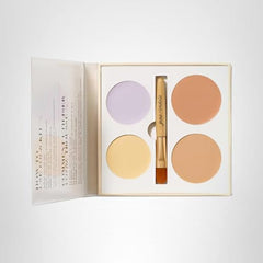 Jane Iredale application des teintes correctrices pour un teint homogène et naturel.