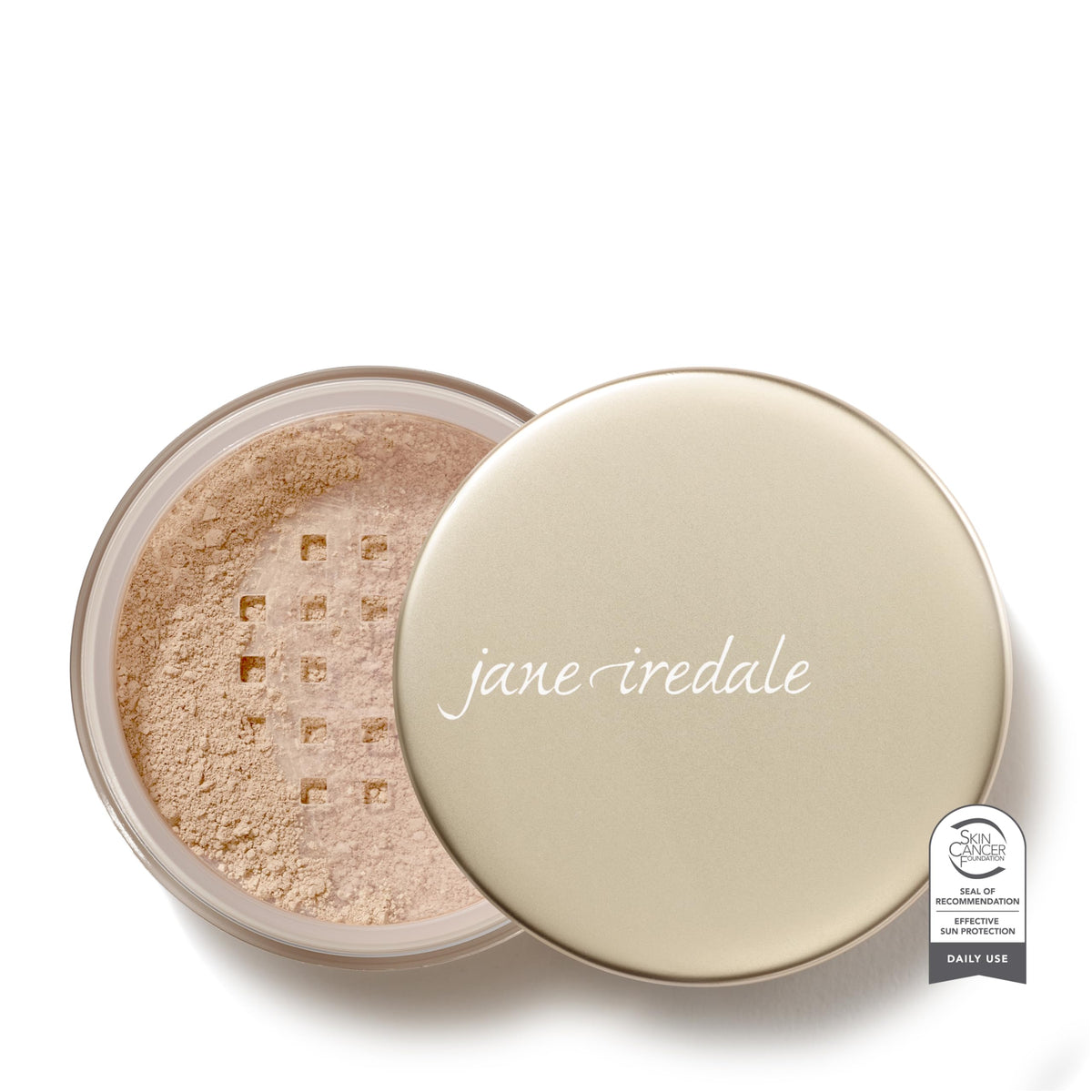 Jane Iredale Amazing Base – poudre libre lumineuse, teint uniforme et léger.