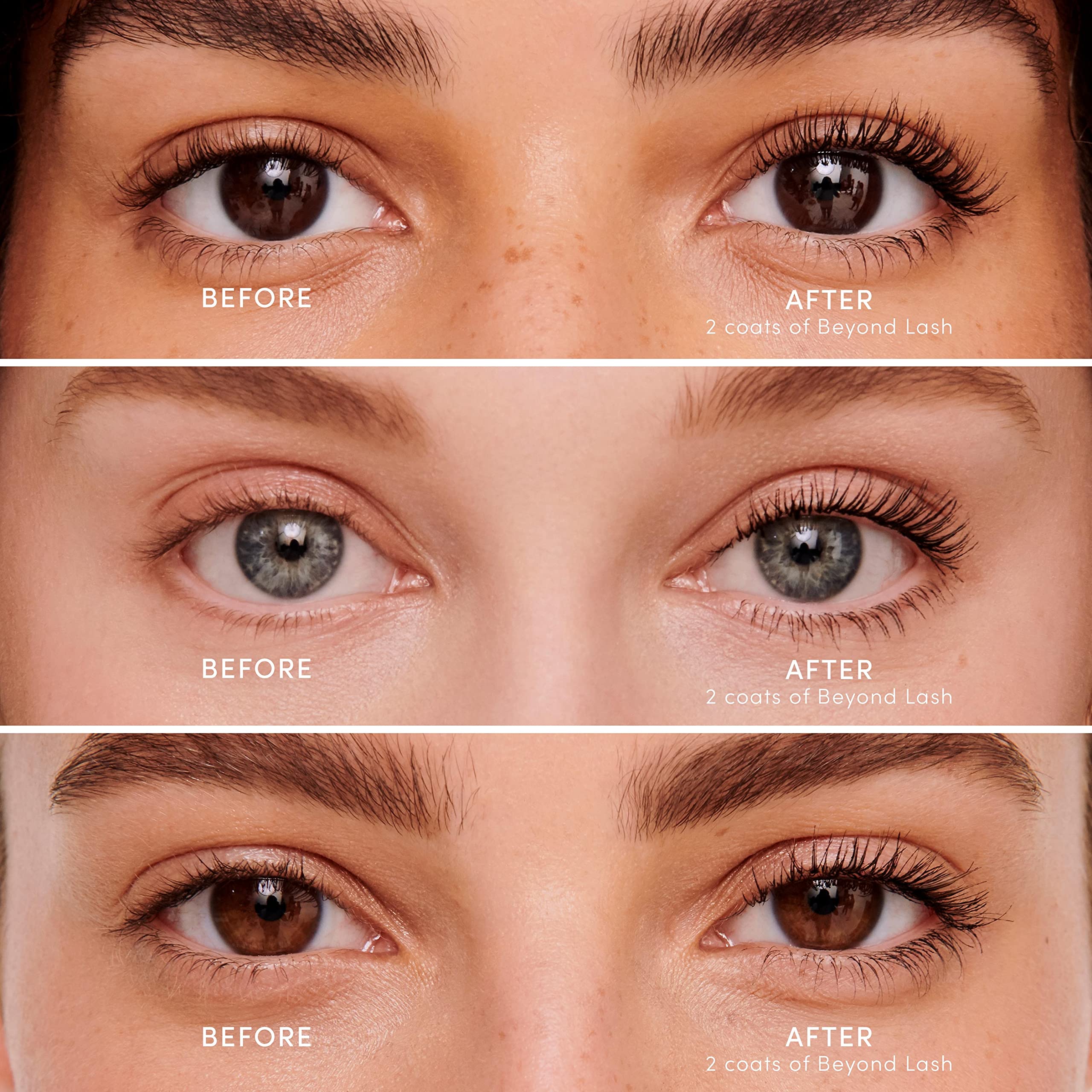 Jane Iredale Beyond Lash Mascara application sur les cils avec précision.