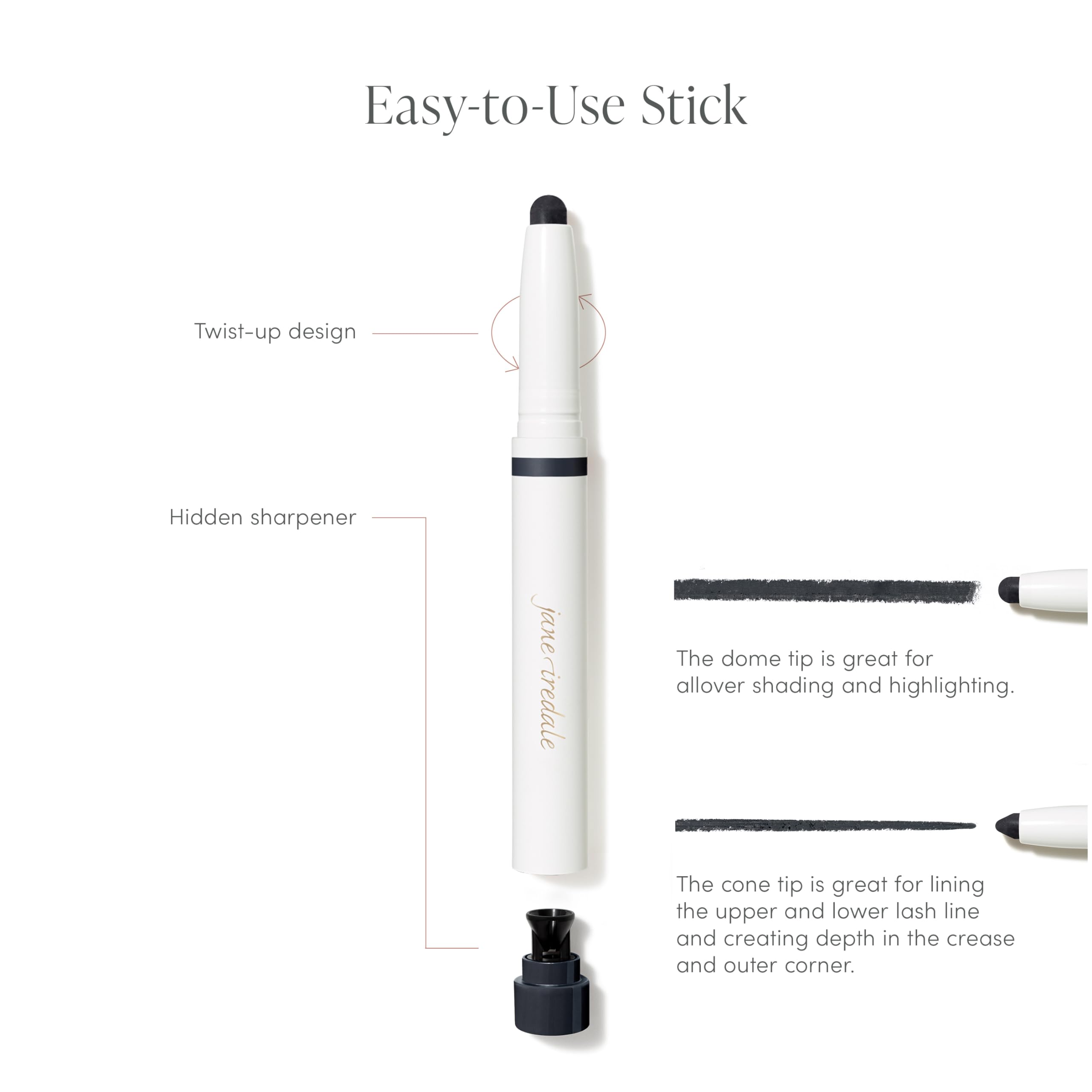 Formule hydratante ColorLuxe Eye Shadow Stick glissant sur la peau.