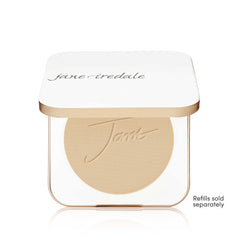 Jane Iredale Compact Rechargeable fermeture magnétique sécurise la poudre en voyage.