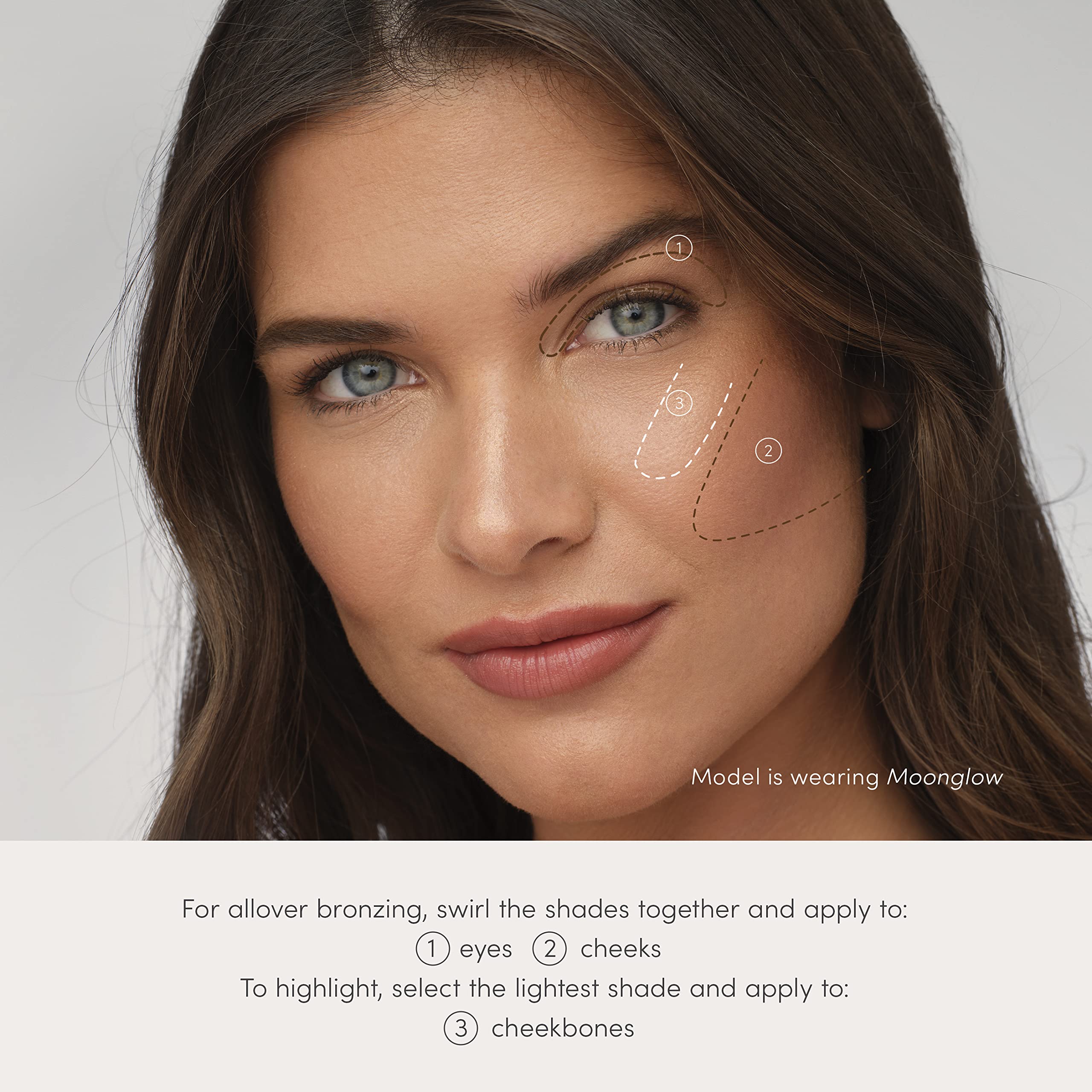 Écrin rechargeable PureBronze Shimmer avec emballage réutilisable.