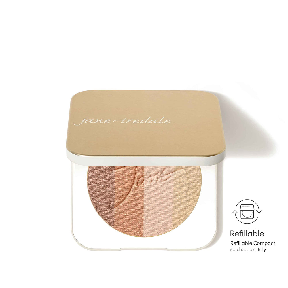 Texture crème PureBronze Shimmer prête à estomper sans effet plâtre.