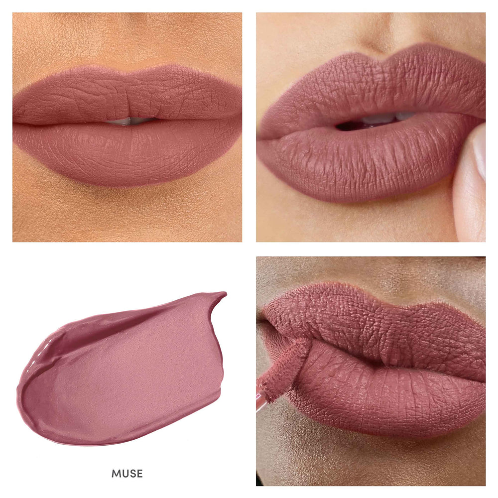 Jane Iredale teinte à lèvres liquide couleur intense et longue tenue.
