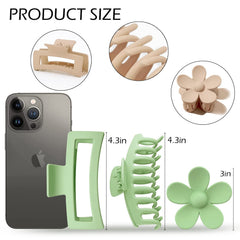 JANFUN pince-cheveux rectangle 4,3 pouces: fixation ferme pour toutes les longueurs.