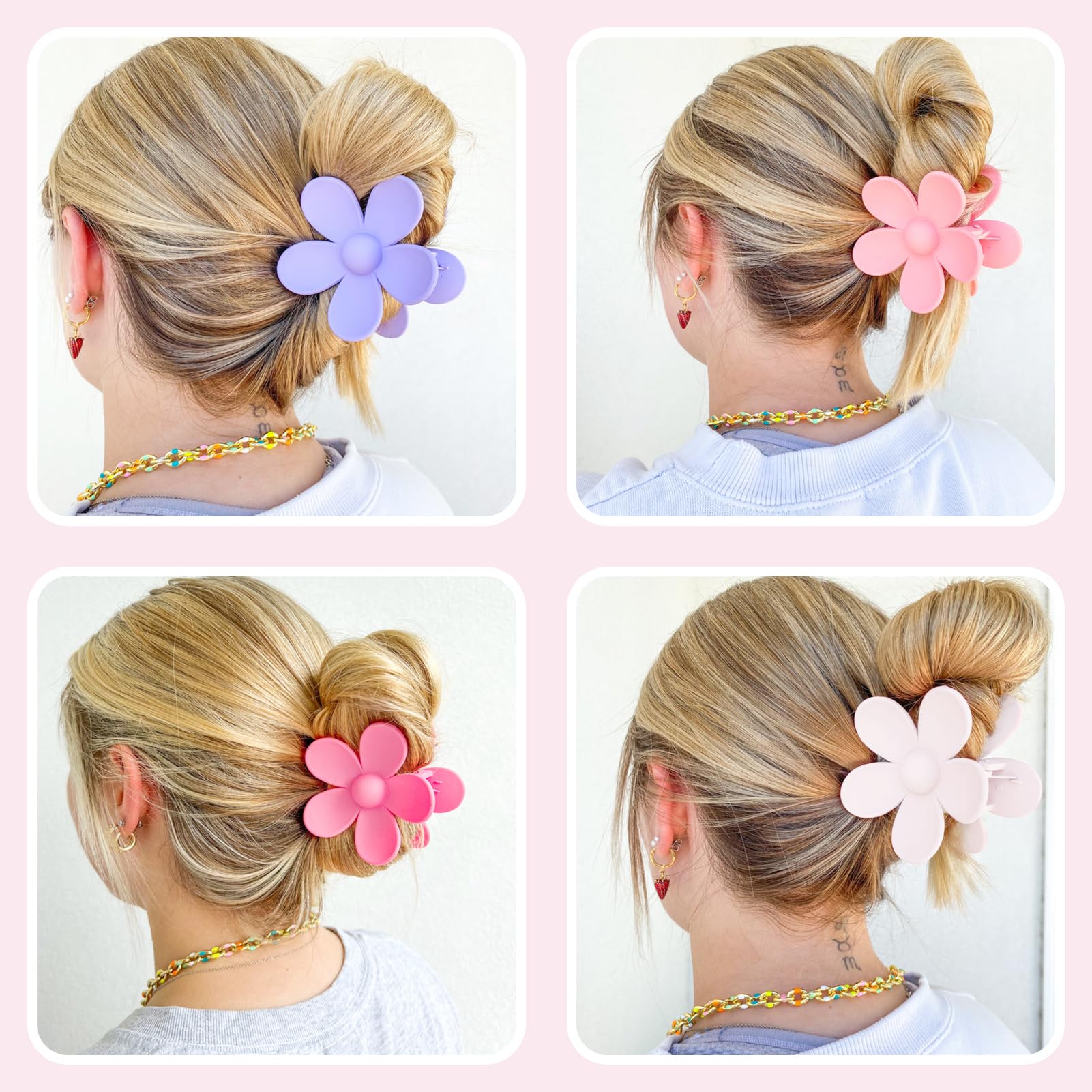 JANFUN pinces fleurs pour maquillage et soins, usage quotidien