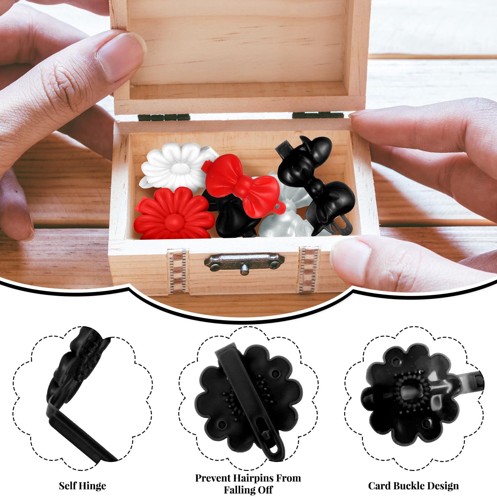Barrettes Janinka avec dessins animés variés, formes charmantes.